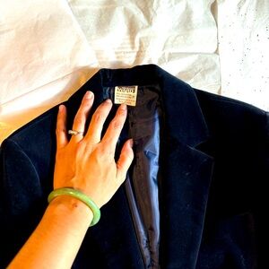 Montgomery Ward blue velvet blazer